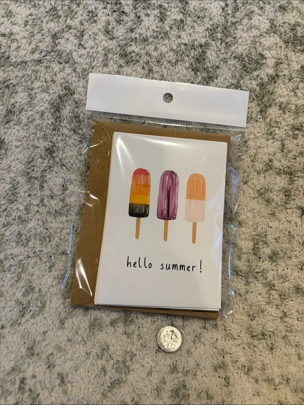 Hello Summer! Popsicle Greeting Cards Variety Pk  Set of Six NWT